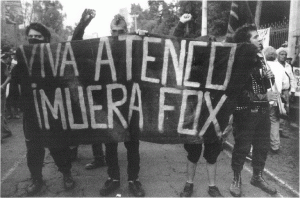 Punks en marcha de apoyo a Atenco